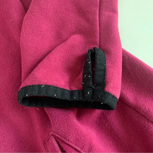 PINK Victoria’s Secret Burgundy Full Zip Asymmetrical Hoodie Size Medium - Picture 14 of 15